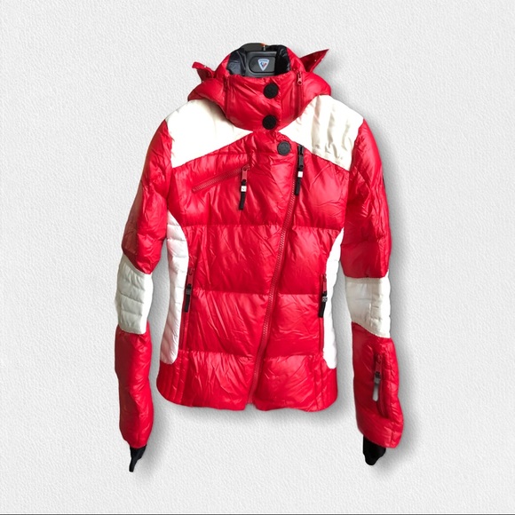 🎁 Rossignol JCC red down ski snowboard jacket S - Picture 2 of 6